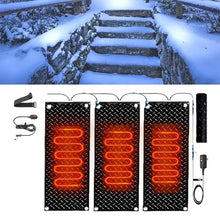 AMHUKIP Snow Melting Mats for Outdoor Stairs - Non-Slip Rubber Mats for Winter Snow Removal with Power Cord(40x120cmx3Pcs)