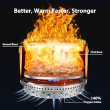 27 inch Smokeless Fire Pit Stove Bonfire, Wood Burning Fireplaces, Stainless Steel Portable Outdoor Firepit, for Outdoor Patio Camping