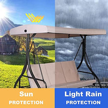 Patio Swing Canopy Replacement Top Cover,Outdoor Waterproof - UV Resistant Oxford Cloth Patio Garden Swing Terrace Canopy Replacement Top Cover,Top Cover for Seat Furniture