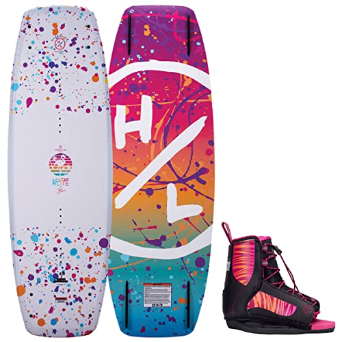 Hyperlite Murray Jr. Girls Wakeboard 127 W/Jinx Bindings White/Multi 127cm