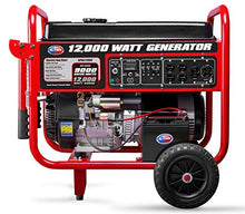 12,000 Watt Generator Gasoline Powered, JD Engine Electric Start Portable Wheel Kit