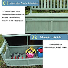 XAWSOP Terrace Park Benches Outdoor Storage Bench, Weatherproof Solid Wood Bench, Double Courtyard Bench with Backrest and Armrests, for Storing Gardening Tools/Outdoor Supplies,