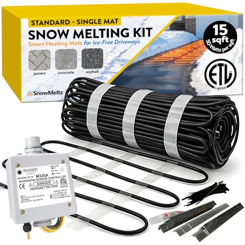 SNOWMELTZ 15 Sqft Snow Melting System for Concrete/Asphalt/Pavers