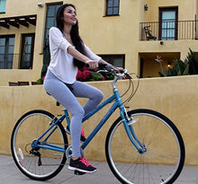 Firth Sports CT Explorer 7 Speed Women's 700C Hybrid Bicycle Lightweight Aluminum Alloy Frame Light Blue