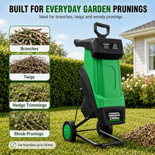 MASTLOUFUL Portable Wood Chipper, 1.54 in Cut, Yard Shredder with 50L Bag