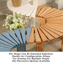 BXKCFYBSQ Tree Bench Wrap Around,Garden Balcony Flower Stand,Outdoor Garden Chair,Shape Extends Infinitely,Solid Wood ​Slatted Splicing,Capacity 400KG(Color2)