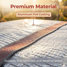 aluminet Shade Cloth 75% - 40 x 40ft Aluminum Shade Cloth with Grommets, Reflective Sun Block Shade Net for Patio, Garden, Greenhouse, Dog Kennel, Car Cover, Outdoor Camping (Silver)
