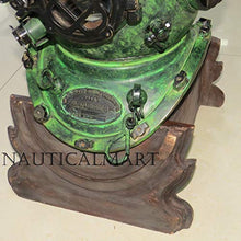 NauticalMart Diving Diver Helmet 1942 Schrader U.S. Navy MK V Dive Replica Brown