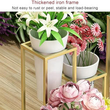 Plant Stand Indoor Outdoor, Tier Metal Flower Shelf With Wheels And Pots