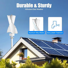 HUIZHITENGDA 220v, 16000W Portable Verticalwind Power,2M/S Wind Speed Starting Wind Power Generator with Charge Controller for Farm, Highway, Mountainous Areas