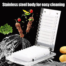 UYCVT Stainless Steel Meat Skewer Maker Machine, 10 Holes Barbecue Kebab Maker, Can Be Reused Skewers Barbecue Tool, for Outdoor,Party, Family