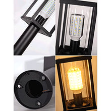 ZEELYDE Post Lights Outdoor,Modern Minimalist Outdoor Lawn Lamp Waterproof Electric Garden Lamp Home District Decorative Landscape Lamp Die-Casting Aluminum Glass Lampshade Floor Lamp Night Lighting