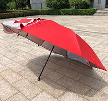 LumaGrove 240cm Beach Umbrella Shelter UPF50+, Fishing Umbrella, 8 Ribs, Sun Shade for Beach and Sports Events(Red)