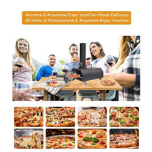 Yioryo 11 Inch Outdoor Pizza Oven - Wood Pellet Outdoor Pizza Oven with Intergrated Thermometer, Pizza Oven Outdoor, Portable Stainless Steel Pizza Oven