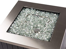 EV Fires 24" Modern Outdoor Square Patio Fire Pit Table for Propane Gas, Easy to Operate Electrical Ignition- Fire Glass, Cover, and Lid Included