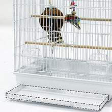 QTBH Flight Cage Medium-Sized Bird Cage Parrot Cage Home Metal Peony Tiger Skin Pearl Bird with Handle and Feeding Box, Suitable for Parakeets, Canaries, Love Birds Bird Cage (Color : White)