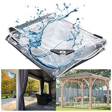 QINGLUAN Heavy Transparent Waterproof Tarpaulin - 22Mil Garden Rainproof Clear Poly Tarp Plant Cover Insulation Shed Cloth with Grommets for Covering Garden Plant Camping Supplies,7.3x11m/24x36ft