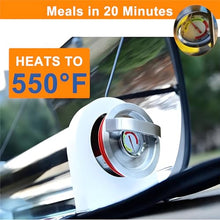 Hiedmeil Portable Solar Barbecue,Portable Solar Oven,4.5L - Outdoor Solar Oven,Camping Oven with Thermometer,for 2-5 People - Hiking Family