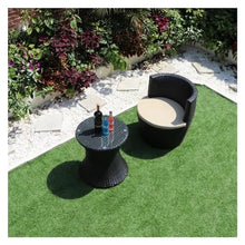 Balcony Table and Chair Set Courtyard Balcony Small Table And Chairs Garden Furniture Sets Leisure Rattan Three-piece Set Waterproof Outdoor Table And Chair Bistro Table Set ( Color : 1 chairs-1 table