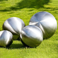 YDJIANCAI 1 Piece Silver Brushed Stainless Steel Gazing Ball – Hollow Sphere for Outdoor Yard, Patio, and Home Garden Decoration(Size:18.89in/48cm)