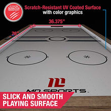 MD Sports 7' Hinsdale Air Powered Hockey Table with Pusher and Puck Set White/Gray