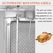 Gas Gyro Broilers Rotating Home Vertical Rotisserie, BBQ Rotisserie Oven, with 2 Burners for Chicken Roast,Turkey Roast,Tacos,Roast,Silver-110V