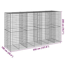 Gabion Basket Silver Galvanized Iron Large Durable Cactus potsGeometric planters Drainage pots Decorative pots for Backyard Outdoor