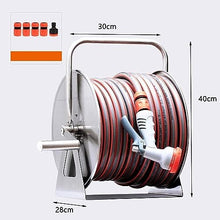 DSWMY Garden Hose reels Hose Reels,Washer Reel, Garden Stainless Steel Hose Reel,Watering Car Washing Hose Reel Wall-Mounted Collection Pipe Frame Water Pipe Storage Rack Hose Reels(30m)