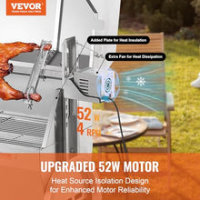 VEVOR 46 Inch Electric Rotisserie Grill with Hooded Cover, 198Lbs Capacity, Stainless Steel, Upgrade