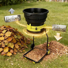 HaiZethonic Electric Bladeless Leaf Mulcher & Shredder,15amp 8000rpm Motor for 17∶1 Reduction Ratio,Mulch up to 55 Gallons per Minute,Adjustable Control Dial 40mpowercord