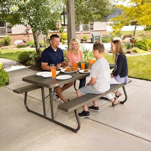 6Ft Woodgrain FLD Picnic Table