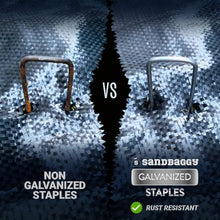 Sandbaggy 10,000-Count Rust-Free 6-Inch Landscape Staples Galvanized Garden Stakes