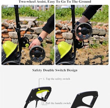 MekUk Garden Tiller & Cultivator Cordless Electric Tiller, Garden Power Rotavator/Cultivator w/4 Blades, Working Width 36CM & 20CM Tilling Depth for Garden Care Compacted Soils and Lawn Yard