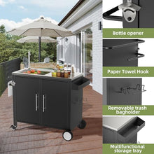 Dancongtea Outdoor Grill Cart with Sink 304 Stainless Steel Table
