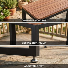 MISXEOE Extra Long Outdoor Bar Height Table, Patio Bar Tables High Counter Table, Weather Resistant Pub Tables for Poolside Garden Balcony Restaurant Cafe, Indoor or Outdoor Use(78.7"x15.7"x40.5")