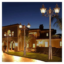 ALDEPO Courtyard Light 2-Light Post Light Waterproof Garden Lamp Traditional Victoria Retro Rustic Outdoor Street Light High Pole Lamp E27 Decorative Landscape Path Lighting for Villa Residential