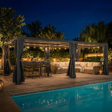 AURESTEAD 12x24 FT Louvered Pergola, Adjustable Aluminum