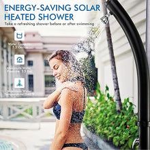 CFDZCP Outdoor Shower kit 7.2FT 20L Solar Heated Outdoor Shower with Shower Head & Foot Shower Tap, Temperature Adjustable ，Up to 60°C / 140°F,Outside Shower Station Fixture