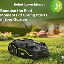 Cordless Robotic Lawnmower for perimeters 600-800 m² (Max. Area 600 m²), 30-Minute Installation, avoids All Obstacles, Edge Cutting, Multi-Zone