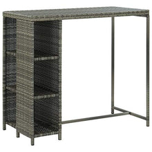 LKJVFCPW 5 Piece Patio Bar Set with Cushions, Outdoor PE Rattan Bar Table and 4 Stools, Weather-Resistant Garden Furniture Set for Backyard, Deck, Poolside