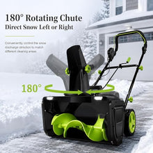 QIUNAOZI Battery Snow Blower, Snow Throwing Distance 7.6m Front, 4.5m Side