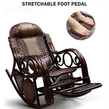 Rattan Rocking Chair, Cane Chair with Ergonomic Armrests, for Porch Garden and Balcony Lounging(Brown,118 * 100 * 64cm)
