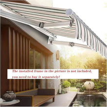 GJZDPMY Outdoor Retractable Awning Cover Waterproof Polyester Replacement Fabric for Patio Umbrella Door Window Canopy Sunshade Shelter Frame-Less Design UV Protection