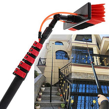 Niczu Photovoltaic and Solar Panels Cleaning Pole Kit, Extendable Outdoor Window Glass Cleaner Tools, Water/Hose Pole Cleaning Brush Equipment,9M/30FT