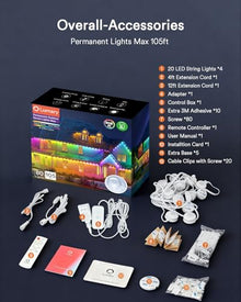 Lumary Permanent Outdoor Lights Max, 105FT with 80 LED Eave Lights 4800LM