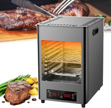 Electric Steak Oven, Portable Broiler Countertop Grill, Temperature Adjustment, 30 min Timing, for Beef Vegetables