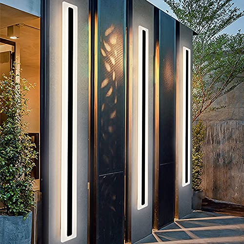 Modern LED Waterproof IP65 Outdoor Long Wall Lamp Aluminum Wall Light Garden Porch Sconce Light 110V 220V Black Sconce Luminaire (Color : L200cmxW8)