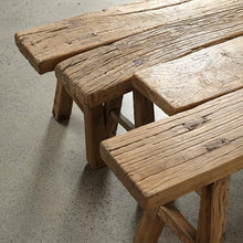 Artissance 20" H Vintage Noodle Bench 5-5.5ft Long Weathered Natural (Size and Finish Vary)