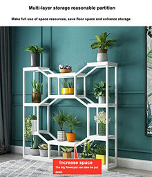 OJKJGYTF Indoor Plant Stand Metal Plant Stand,Multipurpose Flower Shelves Storage Organizer Display, for Indoor Outdoor Garden Balcony,D,100×25×130cm