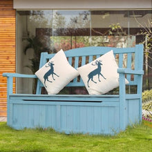 Wooden Outdoor Storage Bench,2 Seater Patio Garden Bench with Backrest